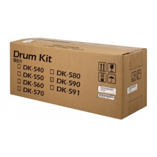 302KV93018 DK-590 Drum Unit for Kyocera Genuine  ECOSYS P6026cdn, FS-C2026MFP, FS-C2126MFP, FS-C2526MFP, FS-C2626MFP, FS-C5250DN, 