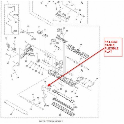 FK4-4059 CABLE, FLEXIBLE FLAT ADF Canon MF421 MF423 MF429 MF443 MF445 MF446 MF448 MF449 